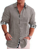 Men's Stylish Plaid Super Soft Cotton Lapel Shirts