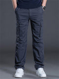 Men's Cozy 100% Cotton Multi Pockets Cargo Pants