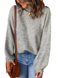 Simple Style Daily Extra Loose Long Sleeve Knitted Women Sweater