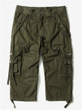 Men’s Relaxed Fit Below Knee 3/4 Length Cargo Shorts