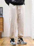 Winter Casual Extra Loose Wide Leg Thicken Men Sport Long Pants