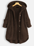 Women's Hooded Oversize Fashion Fleece Coats