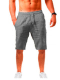 Men's Cotton Linen Fitness Casual Shorts