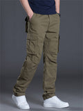 Men's Cozy 100% Cotton Multi Pockets Cargo Pants