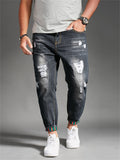 Fashion Street Style Ripped Washed Effect Oversized Harem Pants Denim Jeans