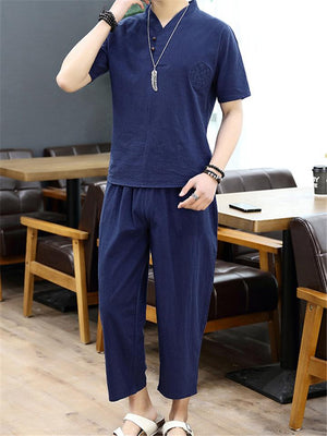 Casual Simple Style Oversize Solid Color 2-Piece Outfit T-Shirt + Waistband Pants