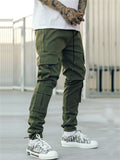 Male Casual Loose Fit Straight Leg Cargo Trousers