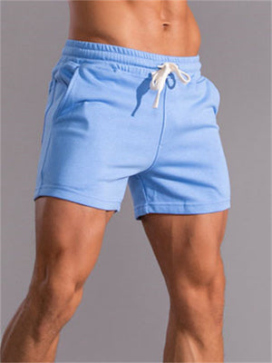 Men's Summer Super Soft Fitness Loose Elastic Waist Cotton Shorts