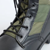 Outdoor Contrast Color Lace-Up Jungle Boots
