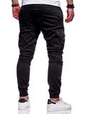 Men's Fashion Drawstring Skinny Cargo Jogger Pants