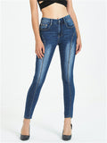 Women's Casual Style Slim Fit Stretchy Classic Denim Pants