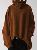 Trendy Turtle Neck Long Sleeve Pullover Tops