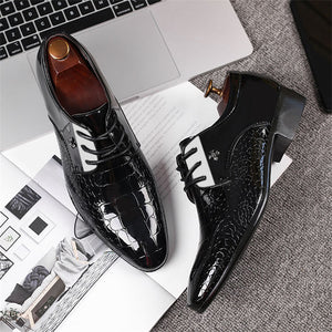 Men's Formal Crocodile Printed Non Slip Cozy Dress Shoes for Prom