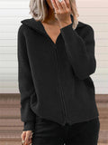 Casual Warm Simple Full Zip Sweater for Women