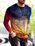 Personalized Casual Printed Long-Sleeved Multicolor T-Shirt