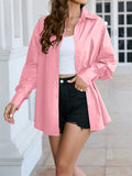 Women's Fashion Lapel Single Breasted Oversized  Blouses