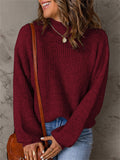 Simple Style Daily Extra Loose Long Sleeve Knitted Women Sweater