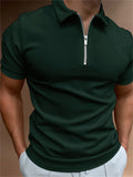 Summer Short Sleeve White Polo Shirt Mens