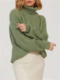 Winter High Collar Candy Color Knitted Sweaters for Sweet Lady