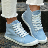 Women Classic High Top Soft Sole Lace Up Canvas Shoes