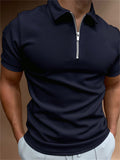 Summer Short Sleeve White Polo Shirt Mens