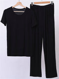 New Summer Plus Size Short Sleeve Top and Long Pants