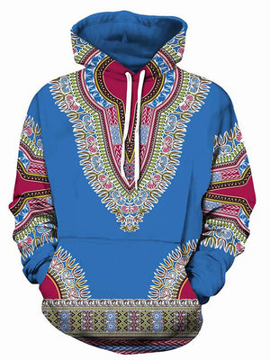 Printed Long Sleeve Hoodies With Pockets