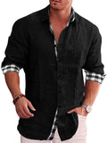 Men's Stylish Plaid Super Soft Cotton Lapel Shirts