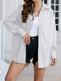 Women's Fashion Lapel Single Breasted Oversized  Blouses