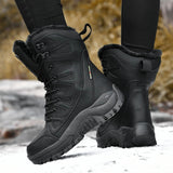 Winter Super Warm Plus Size Motorcycle Plush Boots