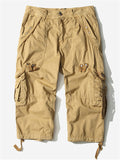 Men’s Relaxed Fit Below Knee 3/4 Length Cargo Shorts