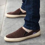 Men's Round Toe Breathable Comfy Flat Canvas Shoes for Summer