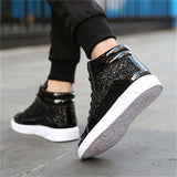 Men's Personality Casual High-top Sequins Martin Boots