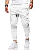 Men's Fashion Drawstring Skinny Cargo Jogger Pants