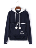 Stylish Cute Cat Paw Printed Ladies Pullover Hoodies