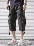 Men’s Relaxed Fit Below Knee 3/4 Length Cargo Shorts