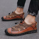 Men's Elastic Band Outdoor Closed Toe Sandals