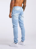 Trendy Skintight Mid-waisted Slim Men's Jeans for Sports