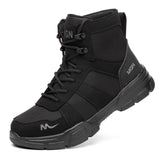 Men's High Top Lace Up Round Toe Anti-Smash Safety Work Boots