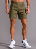 Men's Fashion Summer Button Pockets Stretchy Cargo Shorts