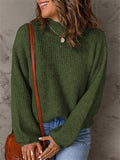 Simple Style Daily Extra Loose Long Sleeve Knitted Women Sweater