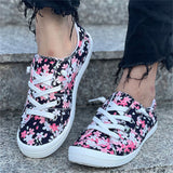 Extra Soft Cotton Cloth Round Toe Cherry Blossom Women Loafers