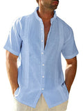 Men's Summer Casual Single Breasted Button Shirts