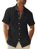 Comfy Short Sleeve Beach Shirts for Men