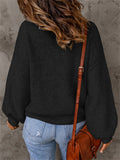 Simple Style Daily Extra Loose Long Sleeve Knitted Women Sweater