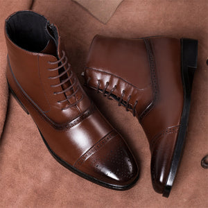 Men's Classic Gentleman Style Zipper Leather Boots