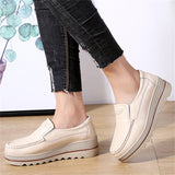 Korean Style Breathable Leather Non-Slip Elegance Women Loafers