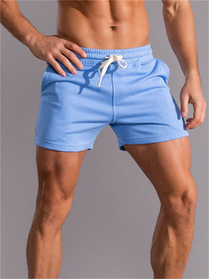 Men's Summer Super Soft Fitness Loose Elastic Waist Cotton Shorts