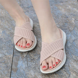 Casual Comfy Plus Size Flat Open Toe Female Summer Slippers