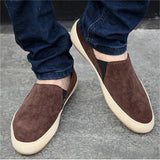 Men's Round Toe Breathable Comfy Flat Canvas Shoes for Summer